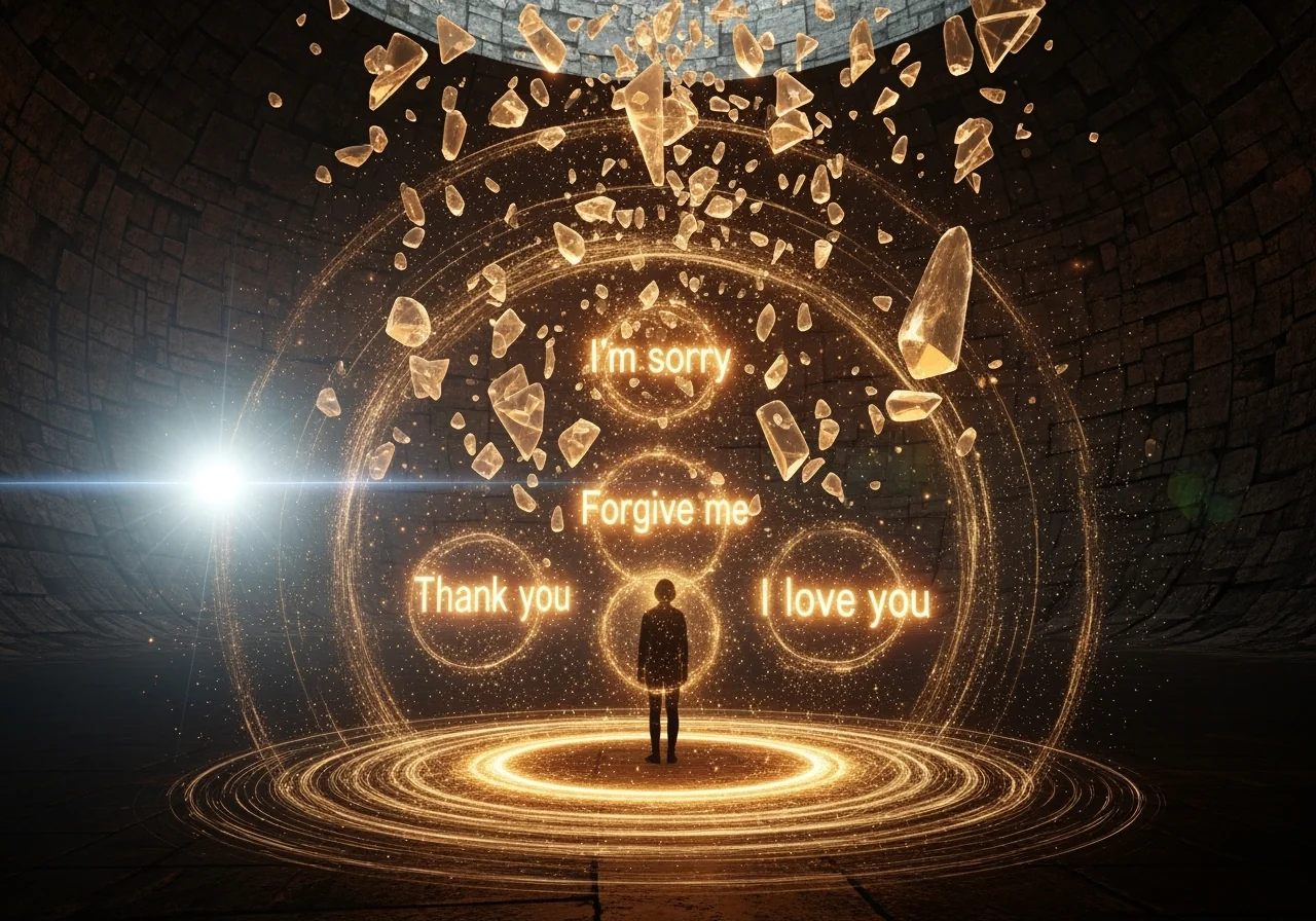 四句話鬆開一輩子的結：對不起、請原諒我、謝謝你、我愛你