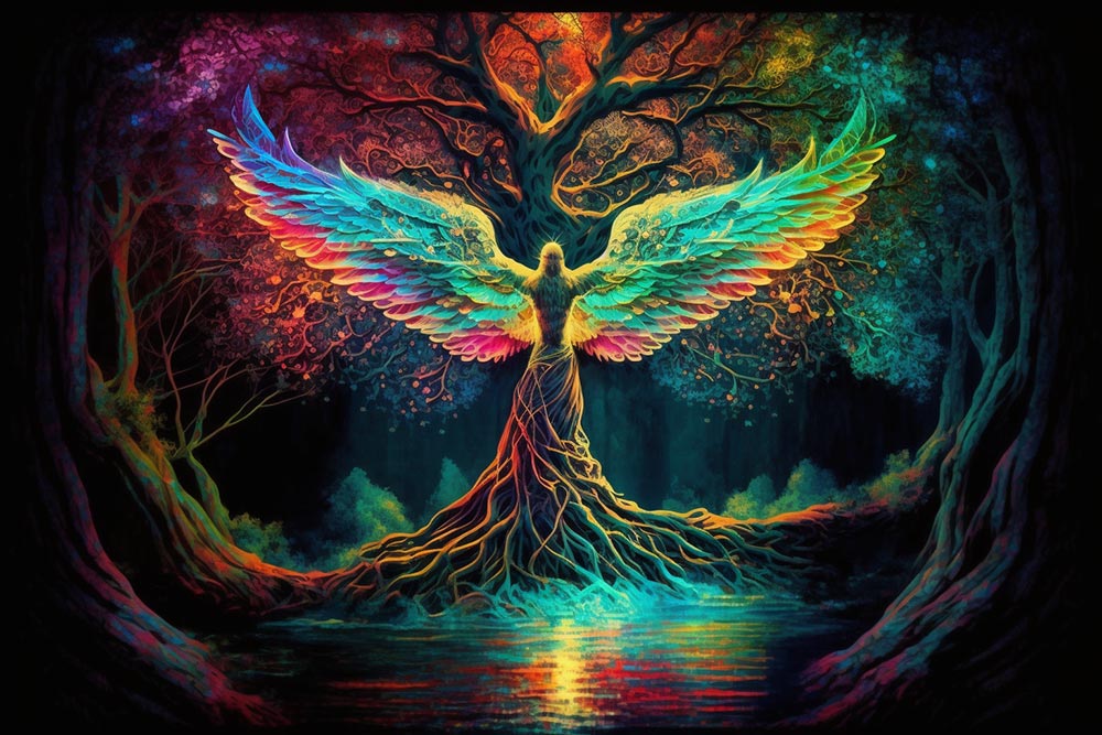 神聖大樹與人類的靈魂對話